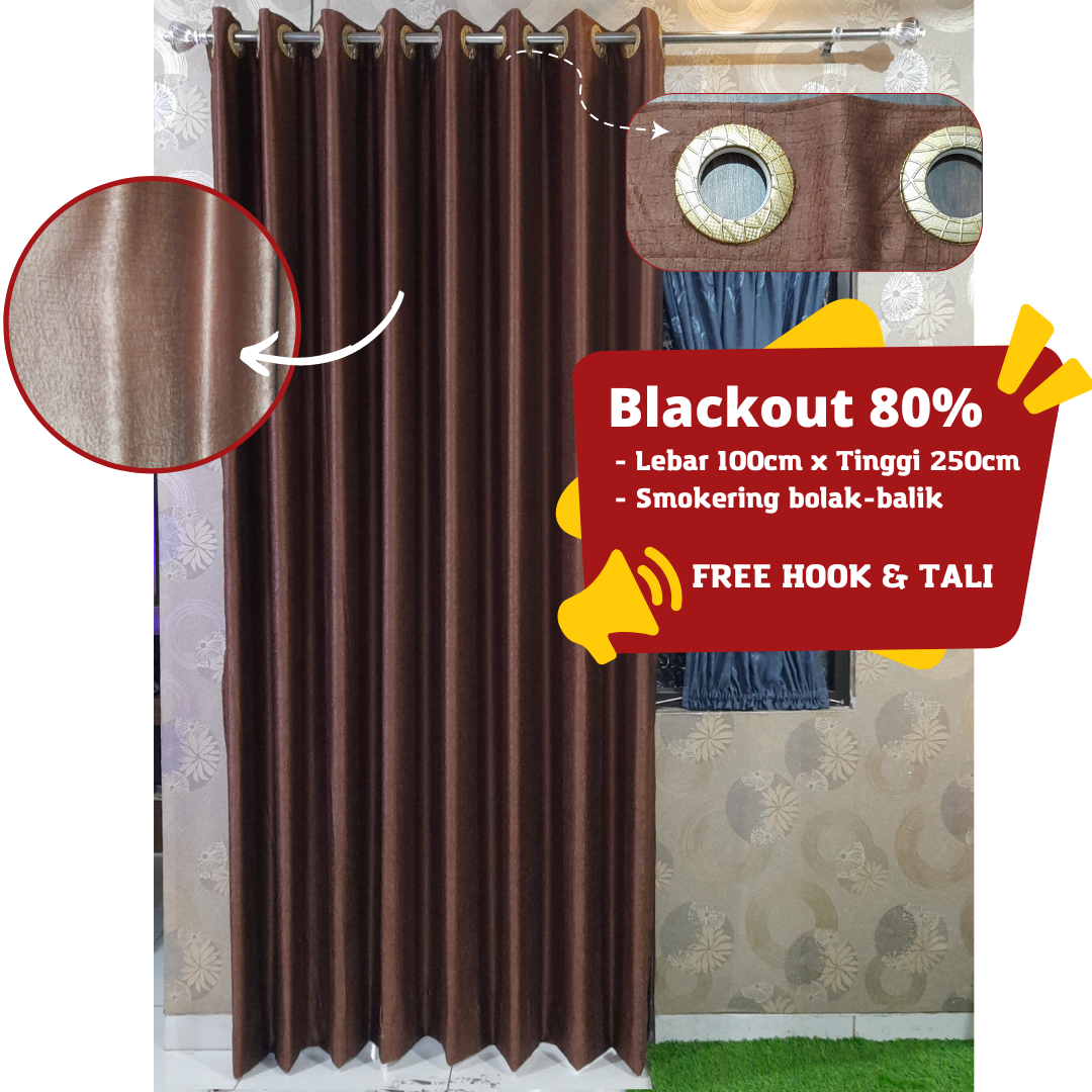 Gorden coklat tua siap pasang